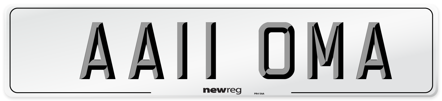 AA11 OMA Number Plate from New Reg